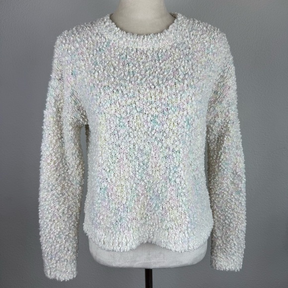 Multi Color Textured Crew Neck Sweater - Picture 2 of 7